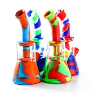 Silicone-Bong-Vidrio-Colores — ZigZaBoo Chile