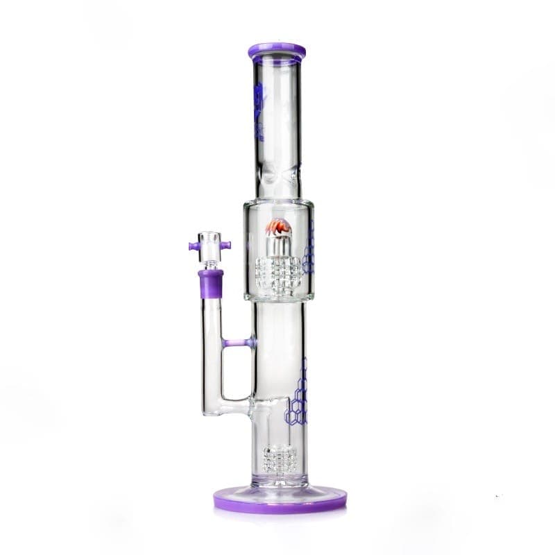 Bong Pyrex Panal de Miel de Vidrio con Percolador — ZigZaBoo Chile