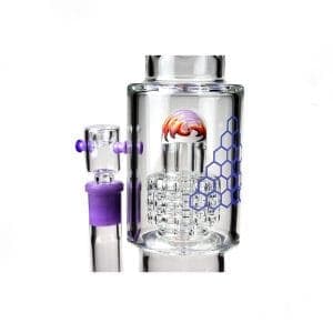 Bong Pyrex Panal de Miel de Vidrio con Percolador — ZigZaBoo Chile