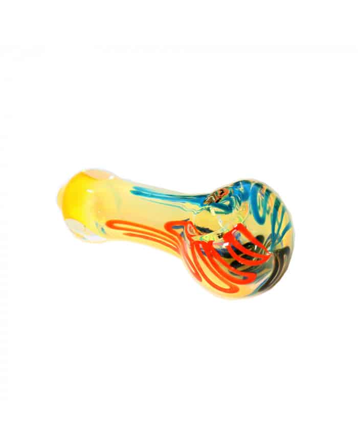 Pipa Artesanal de Borosilicato con Motivos en Espiral — ZigZaBoo Chile