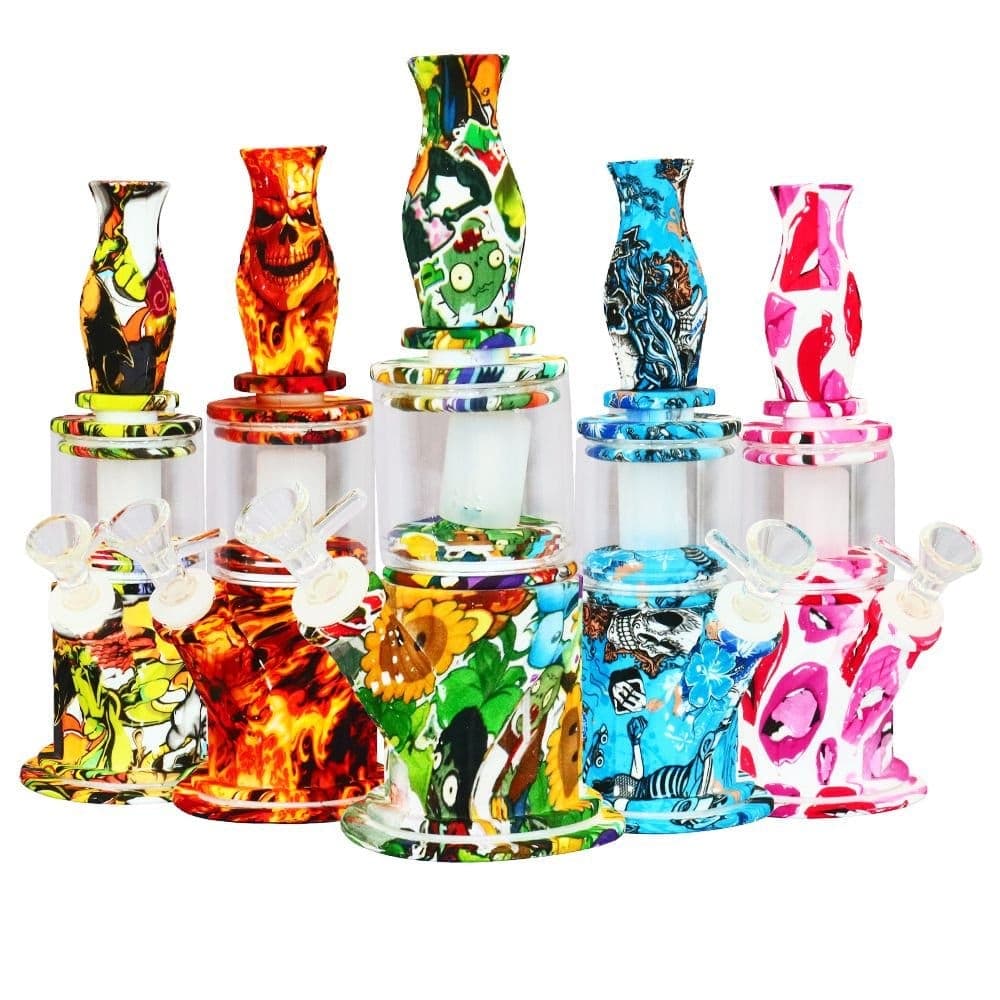 Bong Hyghbrid 24cm Colorfull con Percolador de Silicona — ZigZaBoo Chile