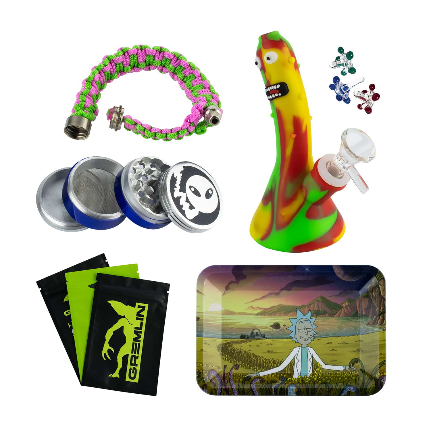 PROMO Bong Para Hierba Pepinillo Rick + Pipa y Regalos — ZigZaBoo Chile
