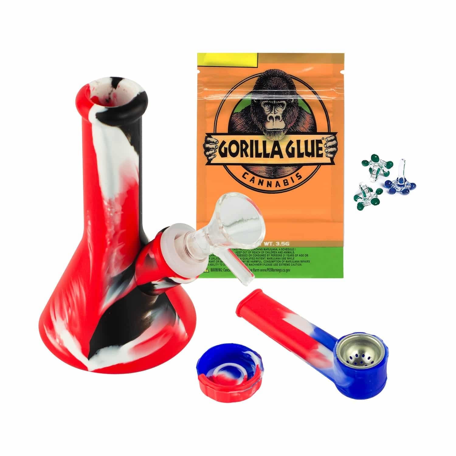 PACK Mini Bong De Silicona + Accesorios Y Pipa De Regalo — ZigZaBoo Chile