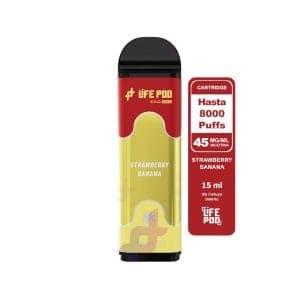 Life Pod Recarga cartucho sabor Strawberry Banana 8000 puffs