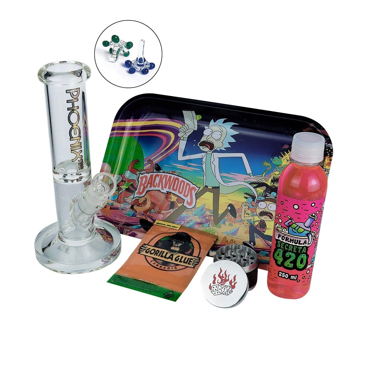Pack Bong Phoenix STAR + Moledor + Bandeja + Regalos!