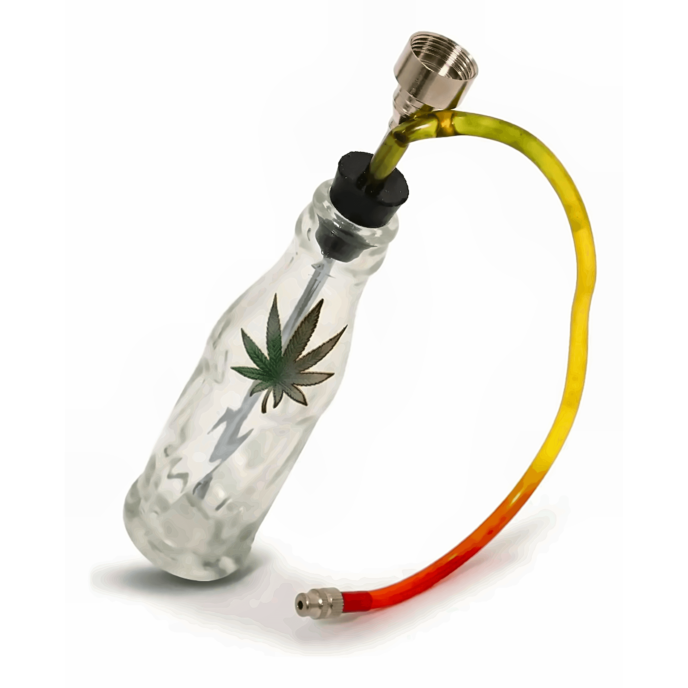 Pipa Botella Agua Vidrio Transparente Mini Hookah Hierba