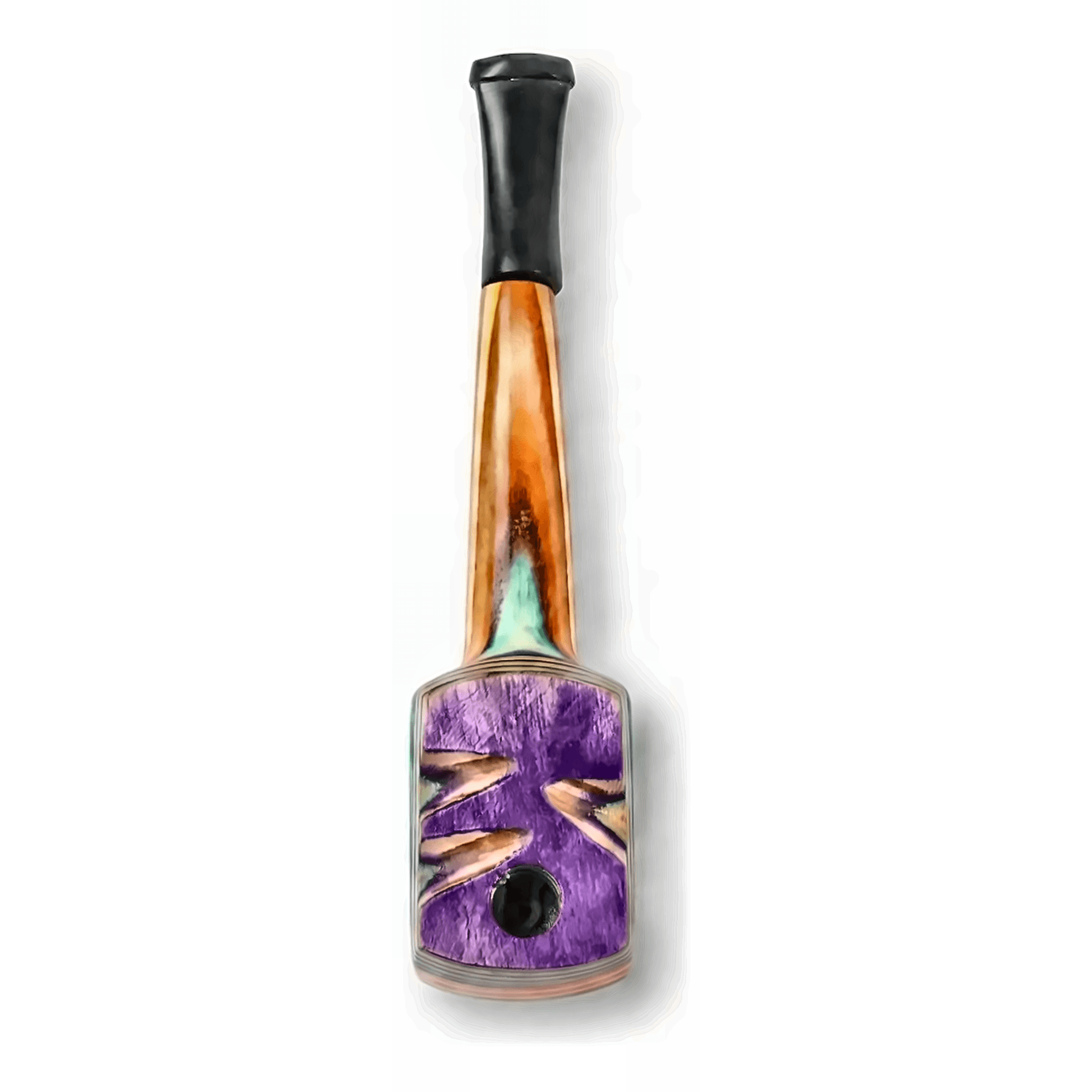Pipa de Madera Artesanal Arcoíris 10cm